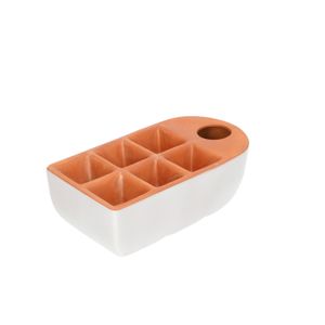 Seeding tray with water reservoir, terracotta, 20 x 11 cm