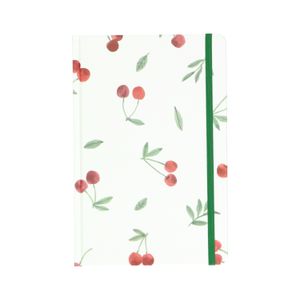 Notebook, hard cover, cherry motif