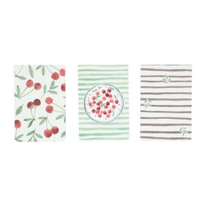 Set of to-do pads, cherry and stripe motif