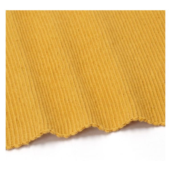 Placemat ribcord, GOTS organic cotton, ochre yellow, 35 x 50 cm