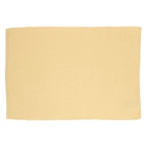 Placemat ribcord, GOTS organic cotton, cornflower yellow, 35 x 50 cm