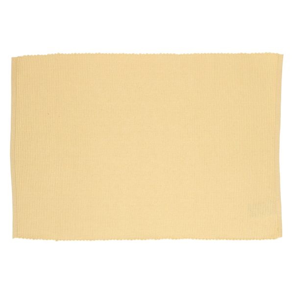 Placemat ribcord, GOTS organic cotton, cornflower yellow, 35 x 50 cm