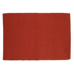 Placemat ribcord, GOTS organic cotton, burgundy, 35 x 50 cm