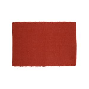 Placemat geribbeld, GOTS bio-katoen, bordeaux rood, 35 x 50 cm