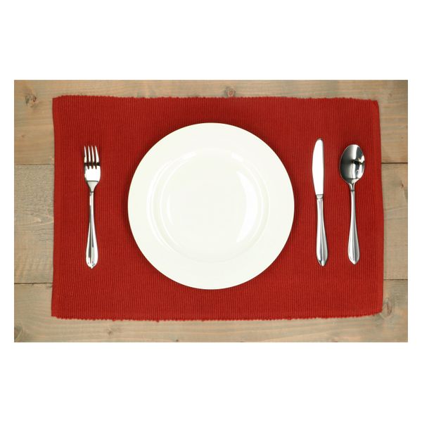 Placemat geribbeld, GOTS bio-katoen, bordeaux rood, 35 x 50 cm Placemat geribbeld, GOTS bio-katoen, bordeaux rood, 35 x 50 cm