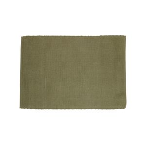 Ribbed, thyme green, organic cotton placemat, 35 x 50 cm
