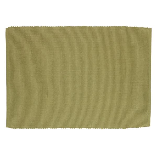 Placemat ribcord, GOTS organic cotton, sage green, 35 x 50 cm