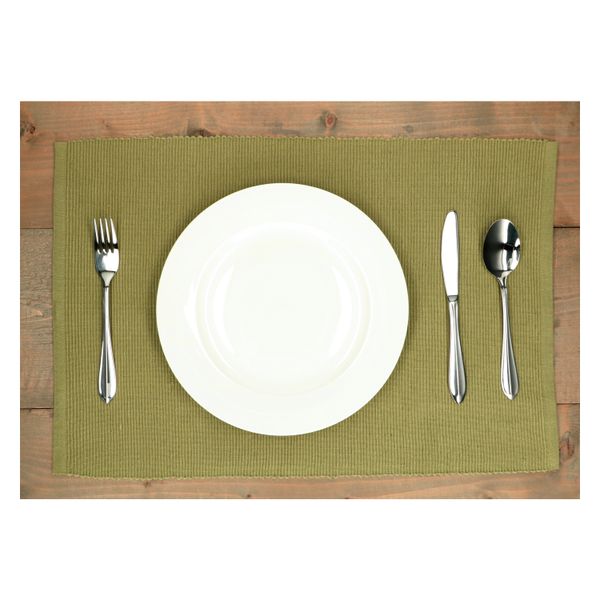 Tischset gerippt, Bio-Baumwolle (GOTS), salbeigrün, 35 x 50 cm Tischset gerippt, Bio-Baumwolle (GOTS), salbeigrün, 35 x 50 cm