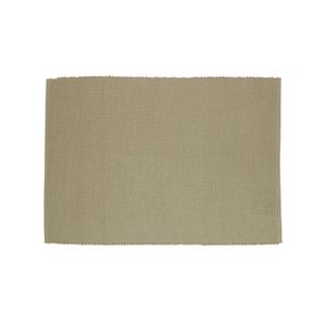 Ribbed, olive green, organic cotton placemat, 35 x 50 cm