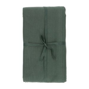 Dark-green marl, organic cotton tablecloth, 145 x 350 cm