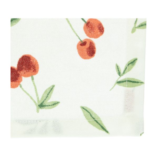 Tablecloth, GOTS organic cotton, cherries, 145 x 180 cm