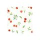 Organic cotton tea towel with cherry motif, 50 x 70 cm