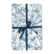 Tablecloth, GOTS organic cotton, blue, flowers, 145 x 250 cm