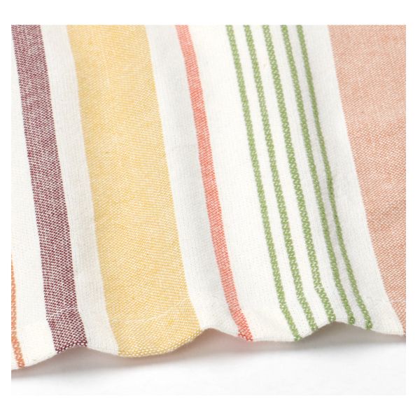 Table runner, GOTS organic cotton, multicoloured, striped, 50 x 145 cm