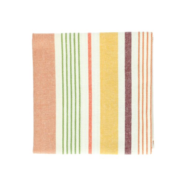 Theedoek, bio-katoen, meerkleurig gestreept, 50 x 70 cm
