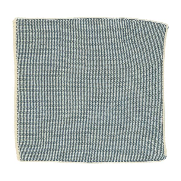 Cloths, knitted cotton, blue, set of 2, 25 x 25 cm