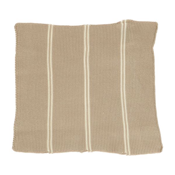 Cloths, knitted cotton, sand, set of 2, 25 x 25 cm