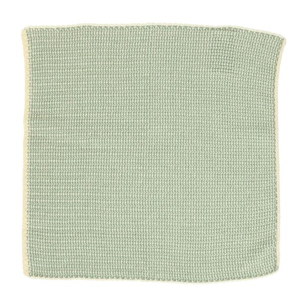 Cloths, knitted cotton, grey green, set of 2, 25 x 25 cm