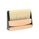 Metal, beechwood and vegetable fibre table brush and pan