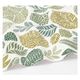 Set de table côtelé, coton bio GOTS, feuilles, 35 x 50 cm Set de table côtelé, coton bio GOTS, feuilles, 35 x 50 cm