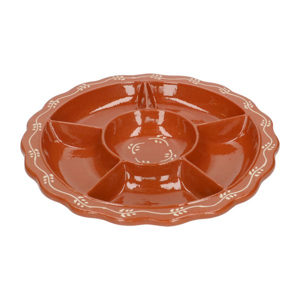 Borrelschaal met takjesslinger,terracotta,Ø 30 cm