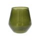 Green recycled glass tealight holder