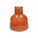 Terracotta coloured, recycled glass vase