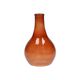 Terracotta coloured recycled glass ball-shaped vase