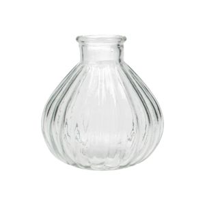 Vase, rainures, verre transparent