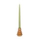 Beechwood, pine tree-shaped candlesticks