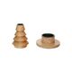 Beechwood, pine tree-shaped candlesticks