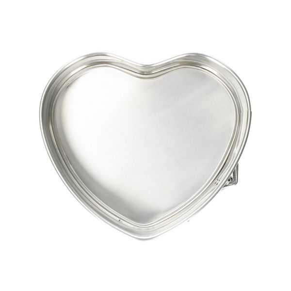 Heart-shaped, recycled stainless steel spring form, 20 x 20 cm