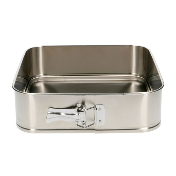 Moule à manqué, carré, inox recyclé, sans PFAS, 26 x 26 cm Moule à manqué, carré, inox recyclé, sans PFAS, 26 x 26 cm