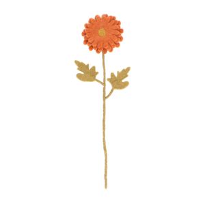 Orange felt flower, approx. 35 cm