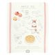 GOTS organic cotton tea towel with apple pie recipe, 50 x 70 cm