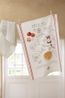 GOTS organic cotton tea towel with apple pie recipe, 50 x 70 cm