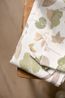 GOTS organic cotton tablecloth with garden leaf print, 145 x 300 cm