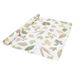 GOTS organic cotton table runner with garden leaf print, 50 x 145 cm