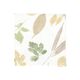 GOTS organic cotton tea towel with garden leaf print, 50 x 70 cm