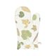 GOTS organic cotton oven glove with garden leaf print