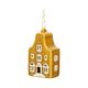 Yellow, porcelain Christmas decoration