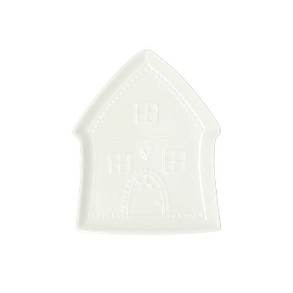 Porcelain, house-shaped dish, approx. 18 x 14 cm