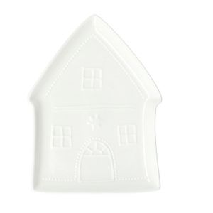 Porcelain, house-shaped dish, approx. 25 x 19 cm