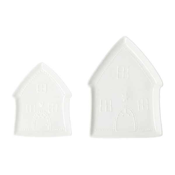 Porcelain, house-shaped dish, approx. 25 x 19 cm