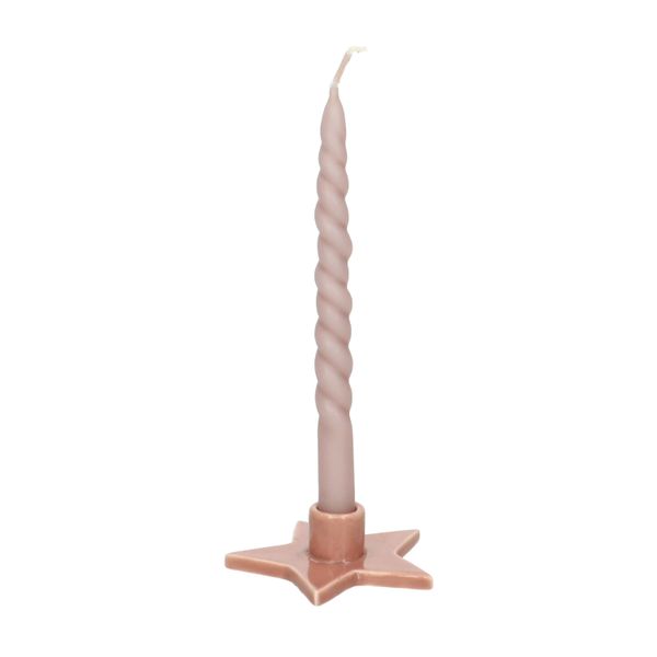 Star-shaped candlestick for a miniature candle