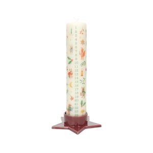 Dark-red, porcelain candlestick for advent candle