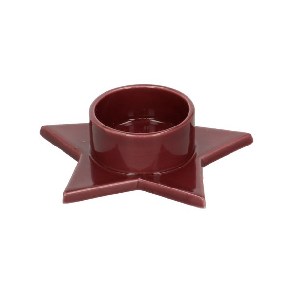 Dark-red, porcelain candlestick for advent candle