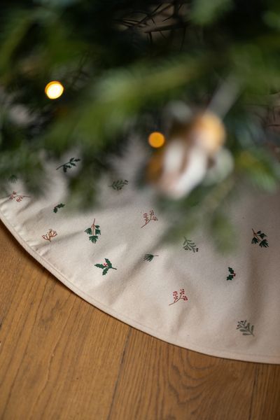 Recycled cotton Christmas tree skirt, Ø ca. 120 cm