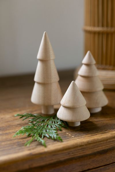 Sapin de Noël 3D DIY, bois, lot de 3 Sapin de Noël 3D DIY, bois, lot de 3