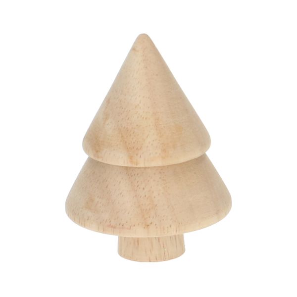 Unpainted, wooden Christmas tree, approx. 8 cm